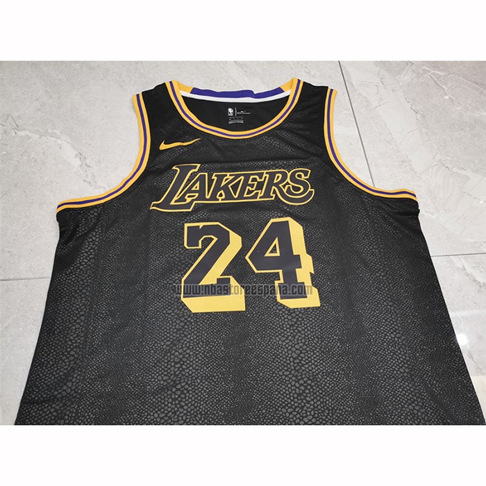Camiseta Los Angeles Lakers Kobe Bryant NO 24 Ciudad 2017-18 Negro
